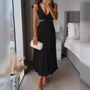 Chic Pleated Evening Dress for Women