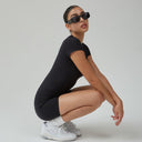 Shaping Cut Short Sleeve Bodysuit for Women