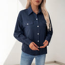 Chic Women's Blouse with Pleated Design