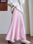 Chic High-Waist Pleated Skirt for Women