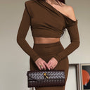 Chic Asymmetric Long Sleeve Dress for Women