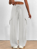 Elastic Waist Loose Fit Cargo Pants for Women