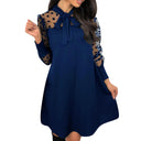 Chic Women's Chiffon Dress with Bow & Polka Dots