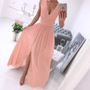 Chic Maxi Dress with Elegant Wrap Design