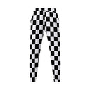 Chic Women's Checked Pants with Elastic Waistband