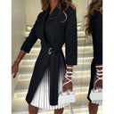 Chic Pleated Midi Dress for Women