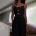 Chic Women's Corset Blouse with Lacing Design