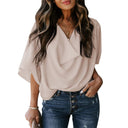 Chic Wrap Blouse for Women in Relaxed Style