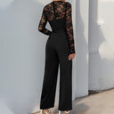 Chic Lace-Top Jumpsuit with Fitted Waist