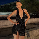 Chic Wrap Design Cocktail Dress for Women