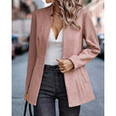 Structured Herringbone Blazer for Women