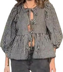 Fashionable Leopard Print Blouse with Bold Sleeves