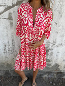 Chic Women's Beach Dress with Trendy Print
