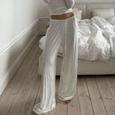 Women's Cotton Pants with Elastic Waistband