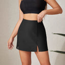 Chic Ladies Mini Skirt with Side Slits