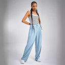 Stylish Striped Cotton Bodysuit for Women