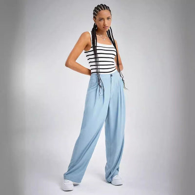 Stylish Striped Cotton Bodysuit for Women