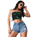 Trendy High-Waist Destroyed Denim Shorts for Women