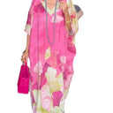 Floral V-Neck Women's Kaftan Dress
