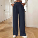 Women's High-Waisted Wide Leg Pants with Pockets