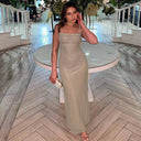 Strapless Glitter Maxi Dress for Women