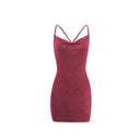Women's Shimmering Star Pattern Mini Dress