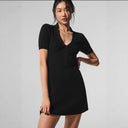 Chic Polo Collar Knit Dress for Women
