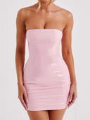 Shiny Mini Dress for Women - Figure-Flattering Style
