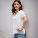 Chic Women's Blouse with Lace Accents