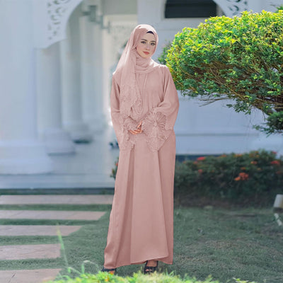 Floral Lace Trim Maxi Dress for Women