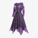 Gothic Lace-Trim Maxi Dress for Women