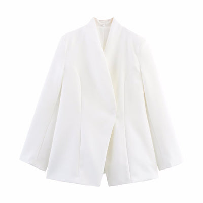 Asymmetric Cut Women's Blazer Jacket