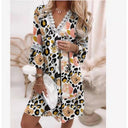 Floral Lace Accent Women's Tunic Dress