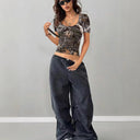 Women's V-Neck Camouflage Tee in Trendy Design