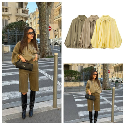 Sophisticated Pleated Blouse for Women