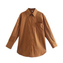 Chic Women's Long Sleeve Blouse in Fine Cotton