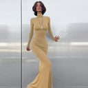 Chic High-Collar Maxi Dress for Women