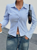 Sleek Striped Blouse for Women