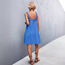 Chic Ruffle Summer Dress with Adjustable Waist