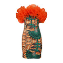 Chic Women's Cocktail Dress with Dramatic Top