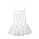 Airy Summer Dress with Adjustable Straps and Ruffled Hem