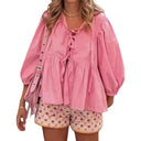 Fashionable Leopard Print Blouse with Bold Sleeves