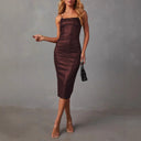 Chic Women's Midi Dress in Matte Fabric