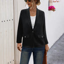 Chic Women's Blazer Jacket with Handy Pockets