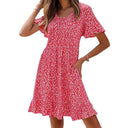 Flowing Summer Dress with Ruffled Hem for Women