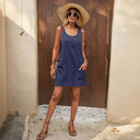 Chic Women's Summer Dress with Pockets & Buttons