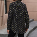 Stylish Women's Blouse with Shimmering Check Design