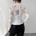 Chic High Collar Lace Top for Women