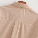Stylish Women's Blouse with Patch Pockets