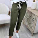 Women's Relaxed Fit Pants with Adjustable Waist